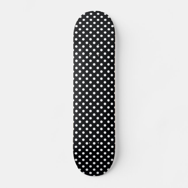 Black with white dots skateboard (Front)