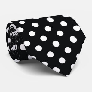 Black with white dots tie