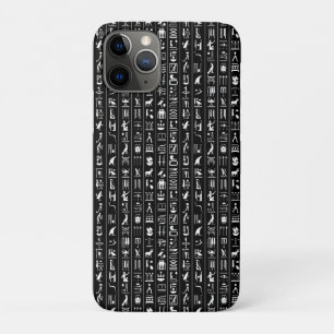 Black With White Hieroglyphs iPhone 11 Pro Case