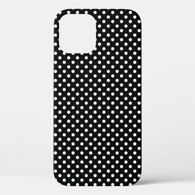 Black with white polka dots Case-Mate iPhone case (Back)