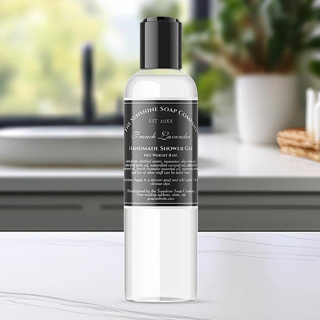 Black with White Text Cosmetics Label 2.5" x 2.5" (Creator Uploaded)