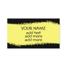 Black with Yellow Stripe Business Cards