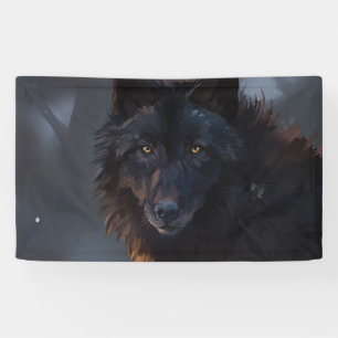 Black wolf banner