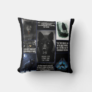 Black Wolf Blanket, Animal Love Gift Blanket Cushion