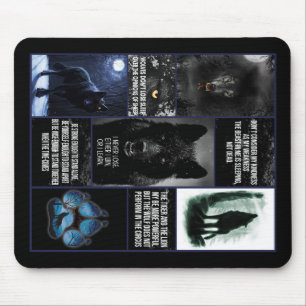 Black Wolf Blanket, Animal Love Gift Blanket Mouse Mat