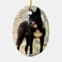 Black Wolf Christmas Tree Ornament