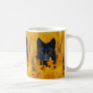 Black Wolf Dog German Shepherd  Coffee Mug
