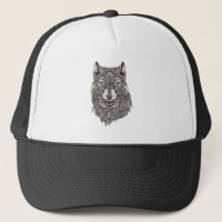 Black wolf Head Illustration