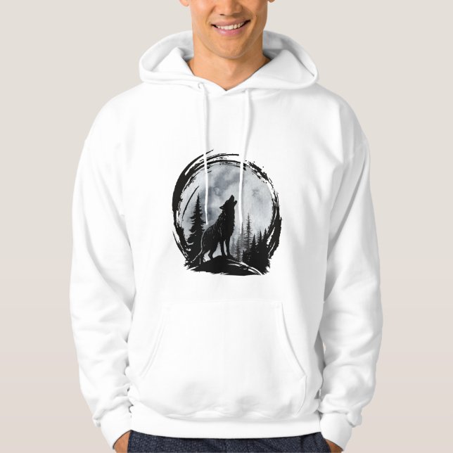 Black Wolf  Hoodie (Front)
