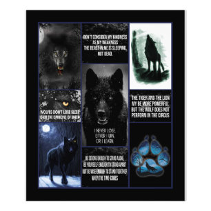 Black Wolf I Never Lose Either Photo Print