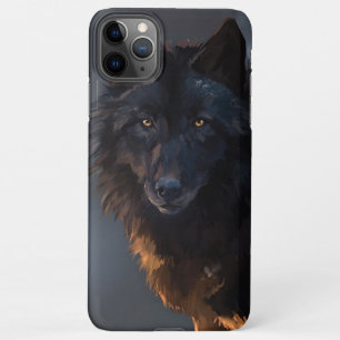 Black wolf iPhone 11Pro max case