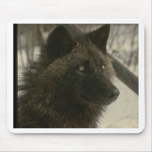 Black Wolf Mouse Mat
