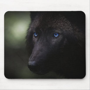 Black Wolf Mouse Mat