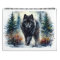 Black Wolves Snowy Northern Forest Calendar