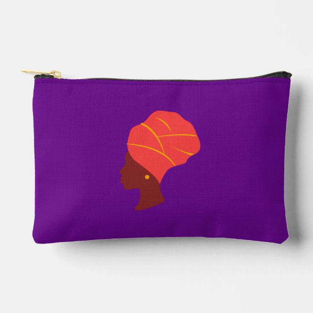 Black Woman Accessory Pouch (Front)