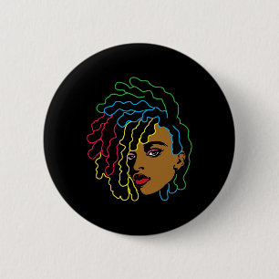 Black Woman African Afro Hair Cool Black History M 6 Cm Round Badge