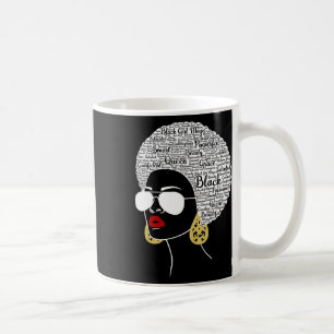 Black Woman Afro American Black History Month Prid Coffee Mug
