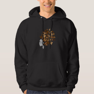 Black Woman Afro Butterfly Cool Black History Mont Hoodie