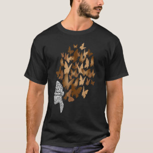 Black Woman Afro Butterfly Cool Black History Mont T-Shirt