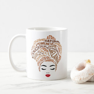 Black Woman Afro Girl African American Coffee Mug