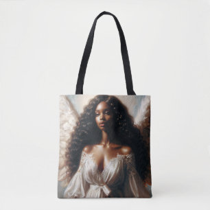 Black Woman Angels Angelcore Tote Bag