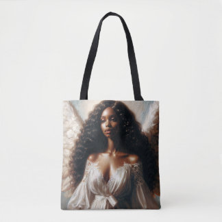Black Woman Angels Angelcore Tote Bag