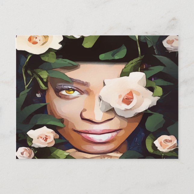 Black Woman Art Postcard (Front)
