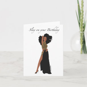 Black woman birthday card