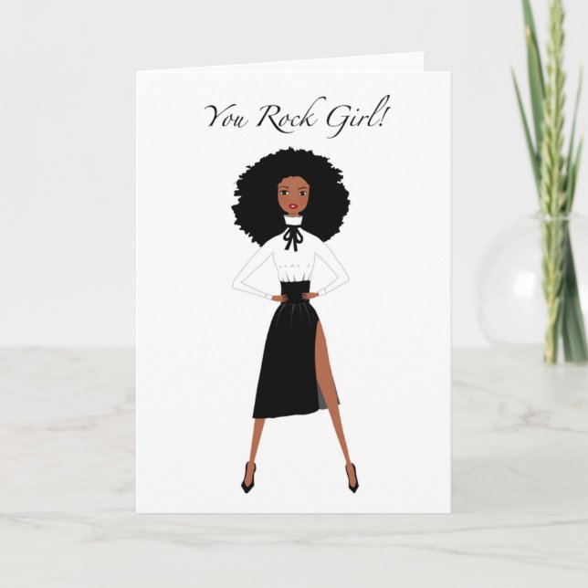 Black Woman Birthday Card (Front)