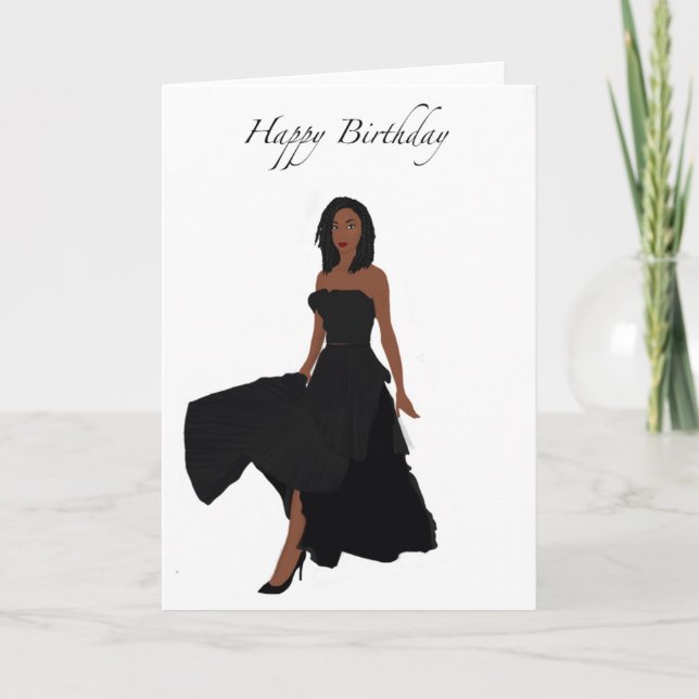 Black Woman Birthday Card (Front)