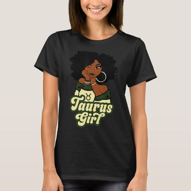 Black Woman, Black Afro, African American, Melanin T-Shirt (Front)