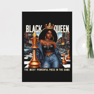 Black Woman Black Culture Black Queen Chess Empowe Card