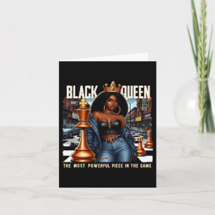 Black Woman Black Culture Black Queen Chess Empowe Card