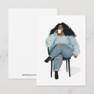 Black Woman Blank Card