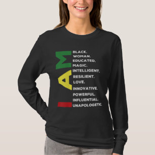 Black Woman Educated Intelligent Powerful T-Shirt