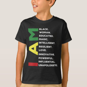 Black Woman Educated Intelligent Powerful T-Shirt
