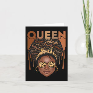 Black Woman Educated Strong Melanin Queen African  Card