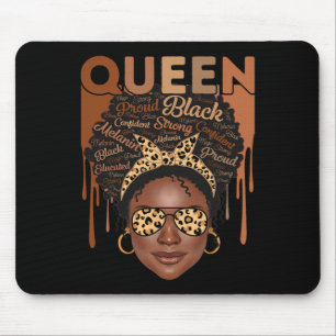 Black Woman Educated Strong Melanin Queen African Mouse Mat