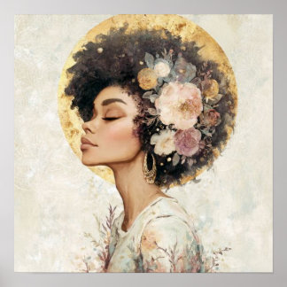 Black Woman Empowerment Art Poster