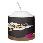 Black Woman Flower in Hair, Monogram, Pink & Beige