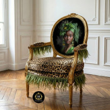 Black Woman Glam Portrait Furniture Decoupage