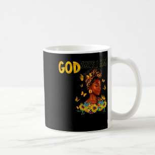 Black Woman God Says I Am Bible Verse Sunflower Bu Coffee Mug