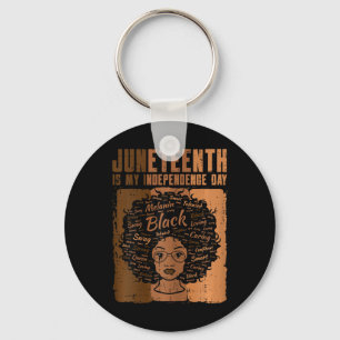 Black Woman Independence Day Melanin Women Girls  Key Ring
