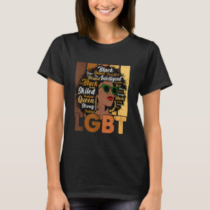Black Woman LGBT Afro Melanin Cool Black History M T-Shirt