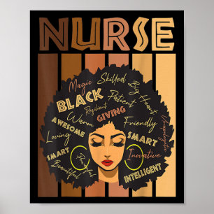Black Woman Magic Afro Melanin Queen Black History Poster