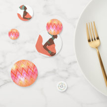 Black Woman Maternity Confetti