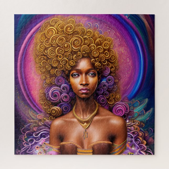 Black Woman Melanin Queen Brown Skin Sista Women Jigsaw Puzzle (Vertical)