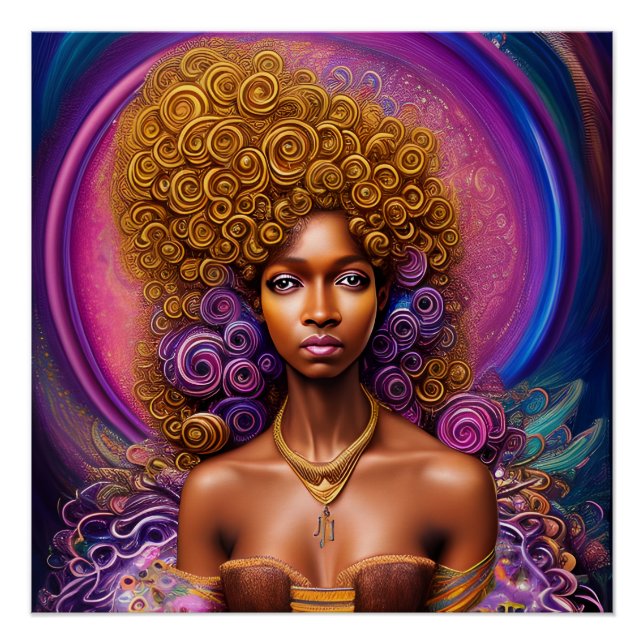 Black Woman Melanin Queen Brown Skin Sista Women Poster (Front)