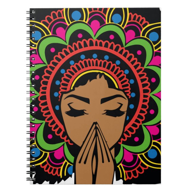 black woman melanin sista green money envy queen notebook (Front)