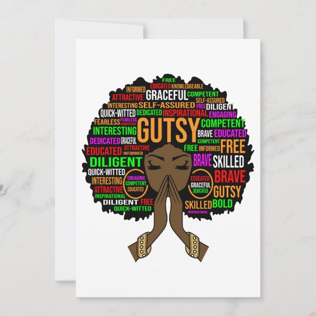 Black Woman Melanin Sista Juneteenth Queen Women Invitation (Front)